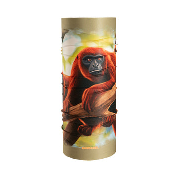 MAFEO PROTECTOR FACIALUV MONO AULLADOR FONDO ENTERO OLIVA 8024