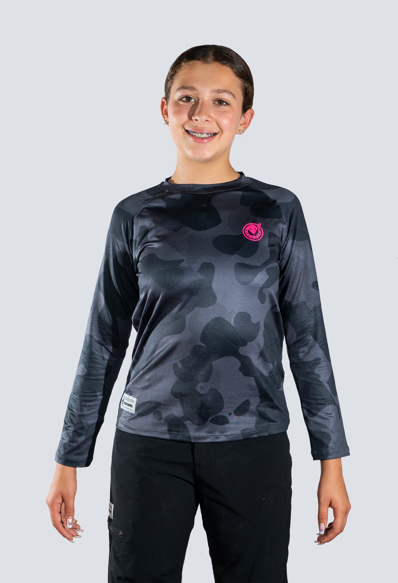 JERSEY JUNIOR UNISEX ESTAMPADO MILITAR GRIS NEGRO 7004