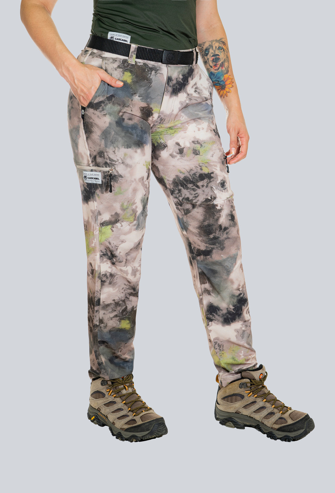 Pantalón licrado ribetes dama cammo paramo tex