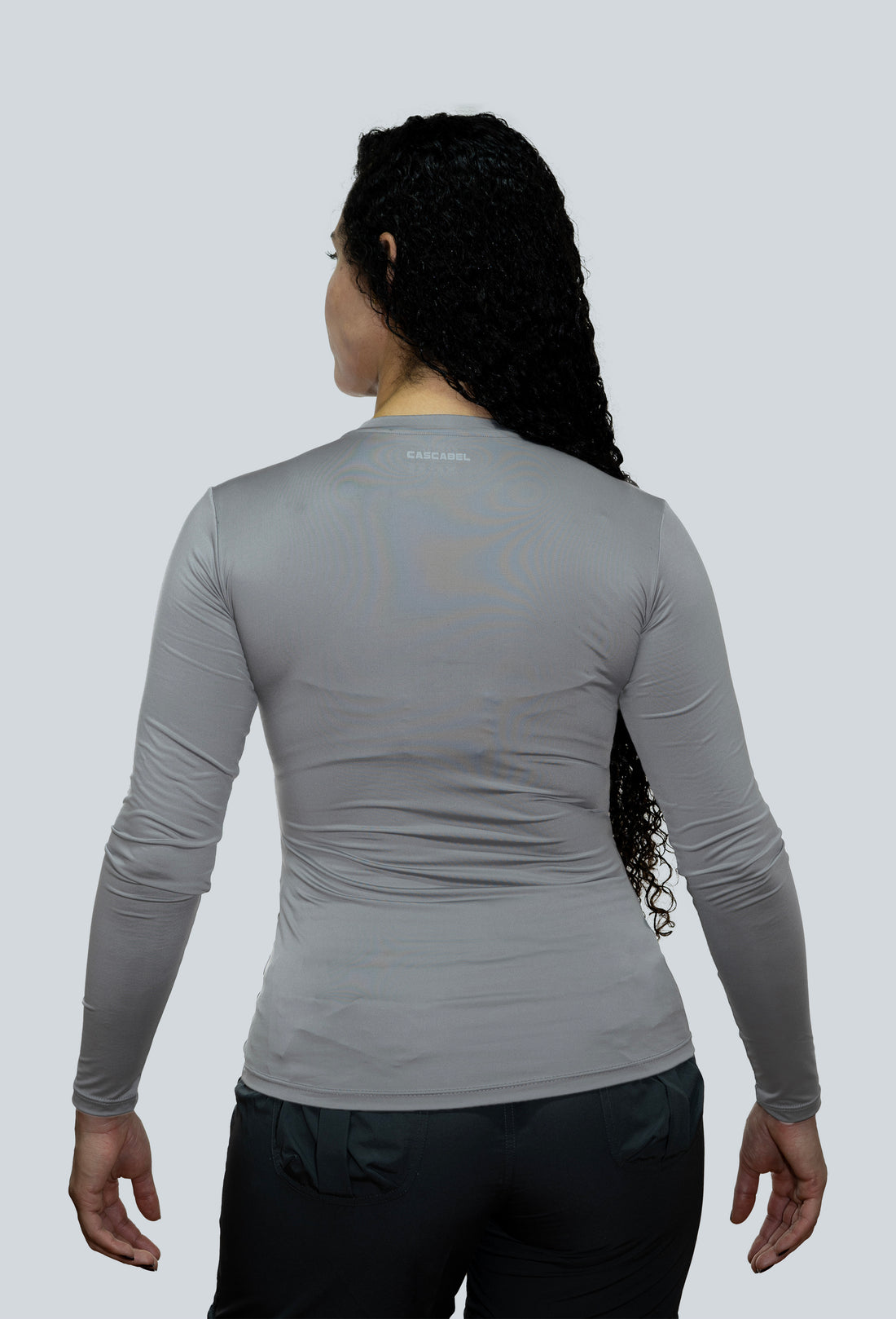 Jersey cuello redondo gris fondo entero