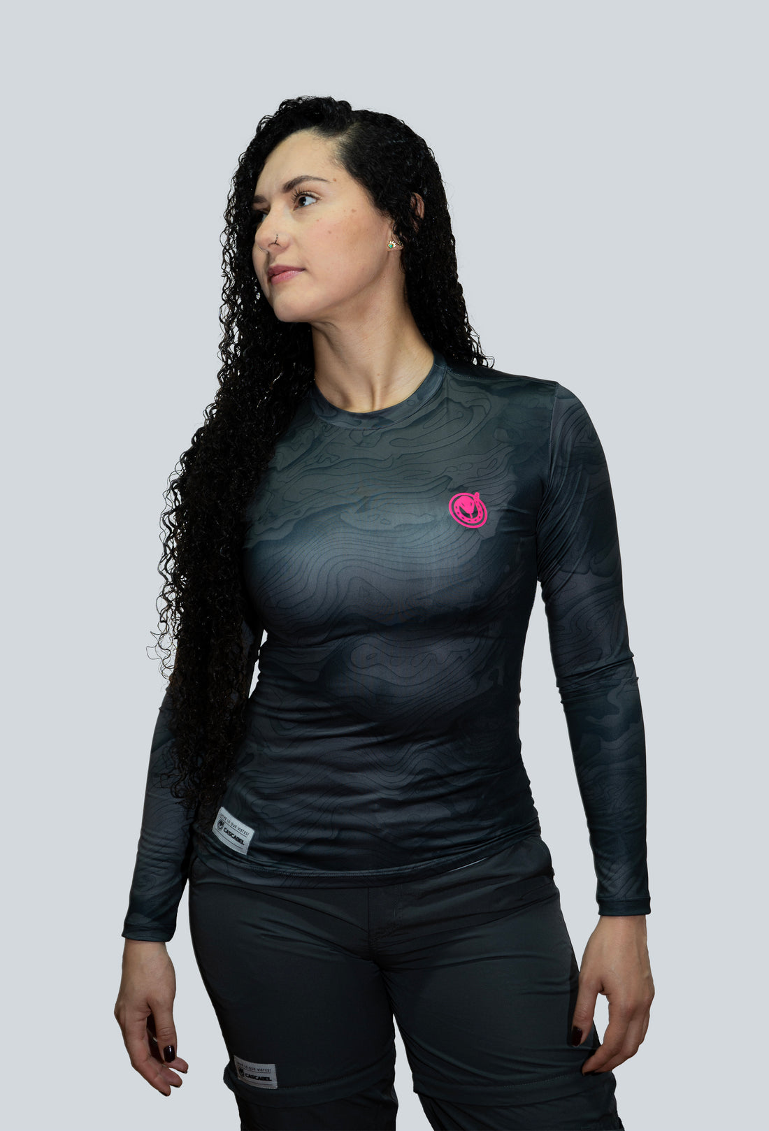 JERSEY CUELLO REDONDO FIT DAMA TOPOGRAFICO RELIEVE NEGRO 8006