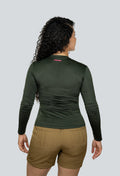 Jersey cuello redondo verde militar oscuro fondo entero