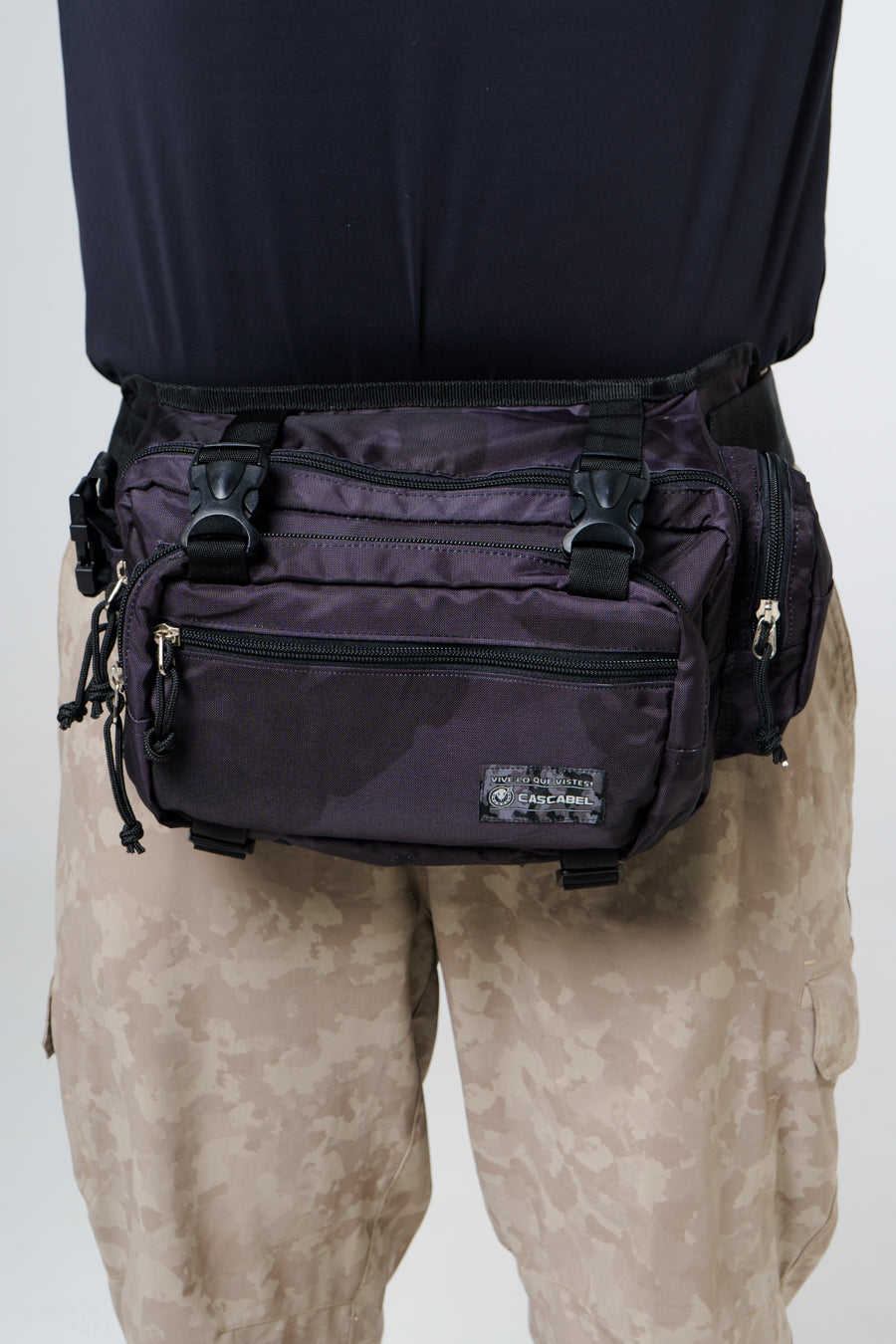 RIÑONERA CANGURO CAMMO MILITAR GRIS NEGRO TEXTIL 8018