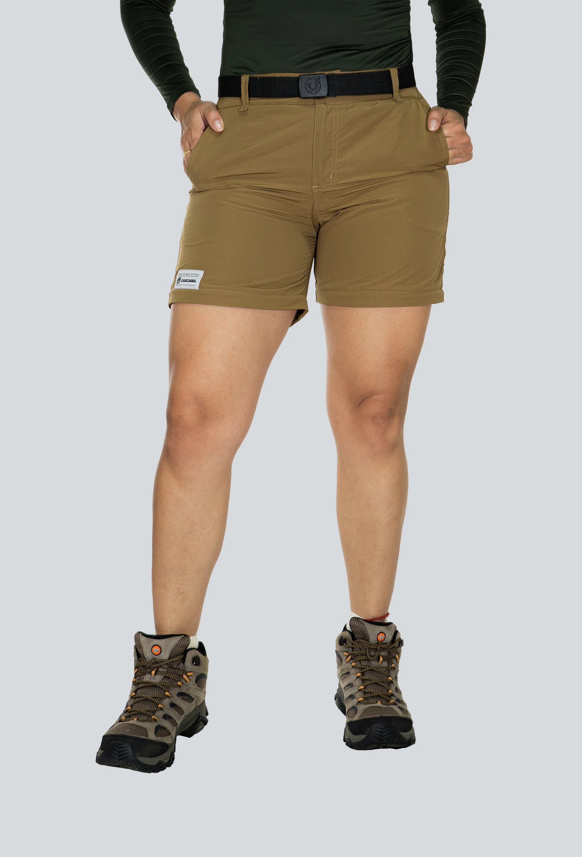Pantalón convertible outdoor ocre fondo entero