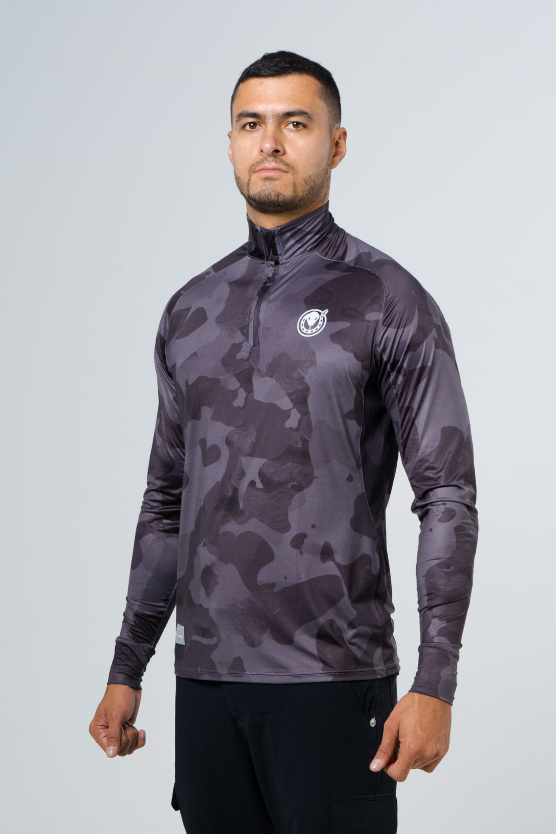 JERSEY CUELLO TORTUGA CAMMO MILITAR GRIS NEGRO 8051