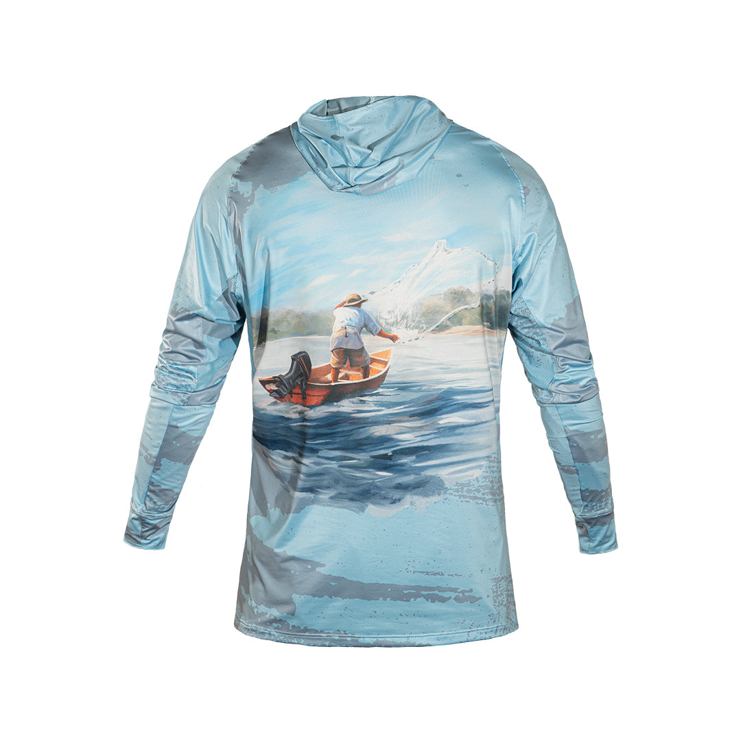 JERSEY CAPUCHA ATARRAYA FONDO GRIS AZUL 8052