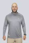 Jersey capucha gris claro fondo entero