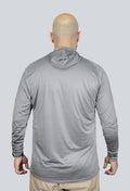 Jersey capucha gris claro fondo entero