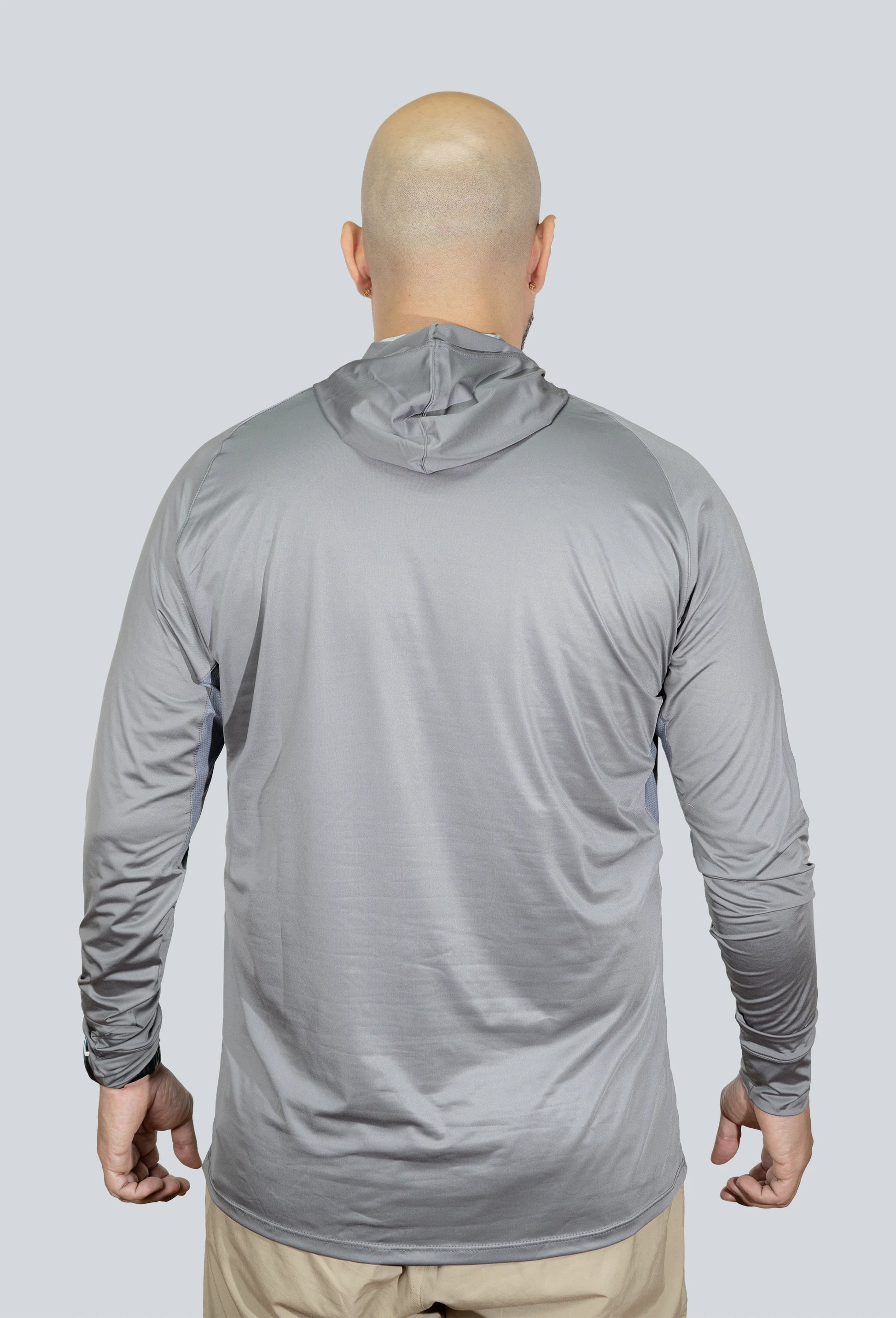 Jersey capucha gris claro fondo entero