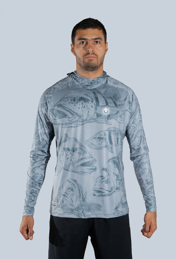 Jersey capucha tucunare pattern gris