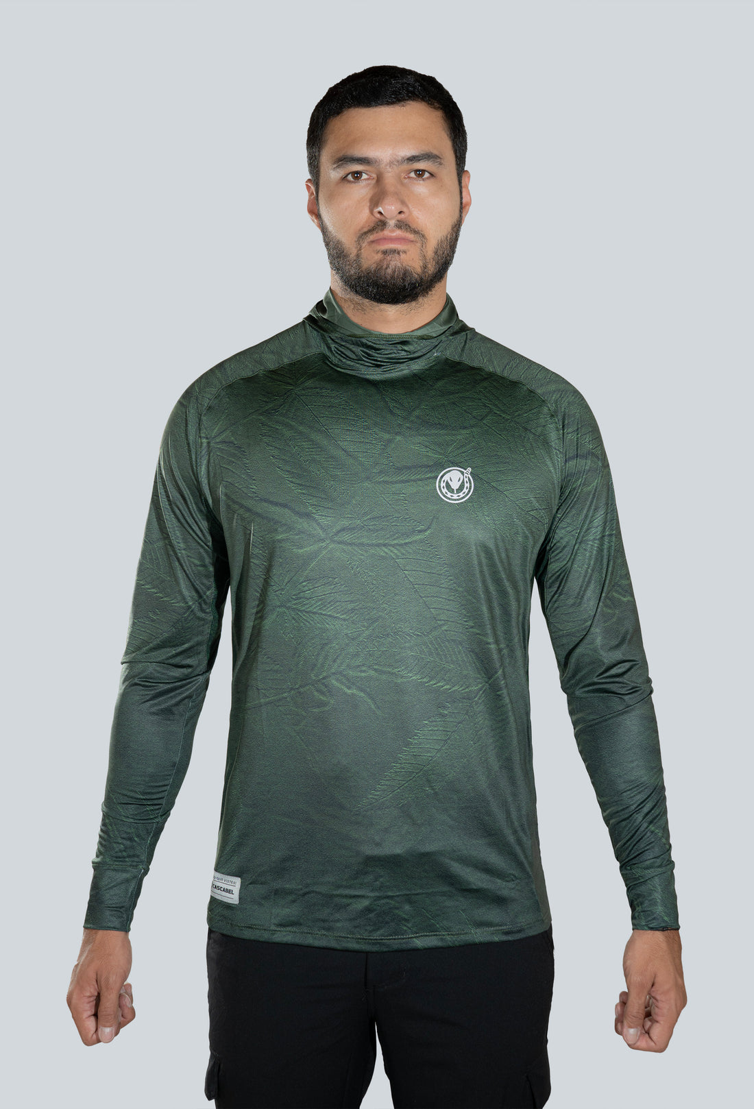 JERSEY CAPUCHA TUCAN TEXTURA VERDE HOJAS 8052