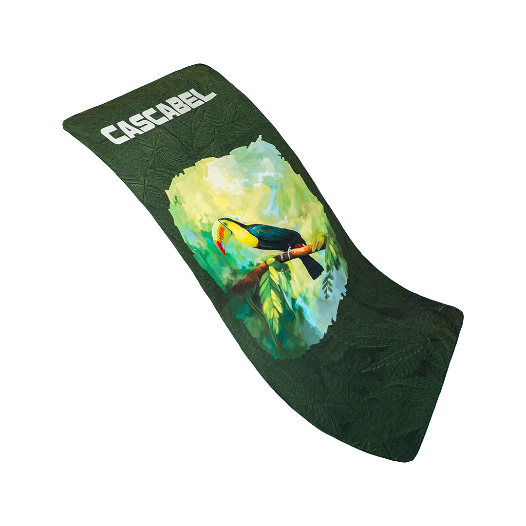TOALLA LIGERA ESTAMPADA MICROFIBRA TUCAN TEXTURA VERDE HOJAS 8058