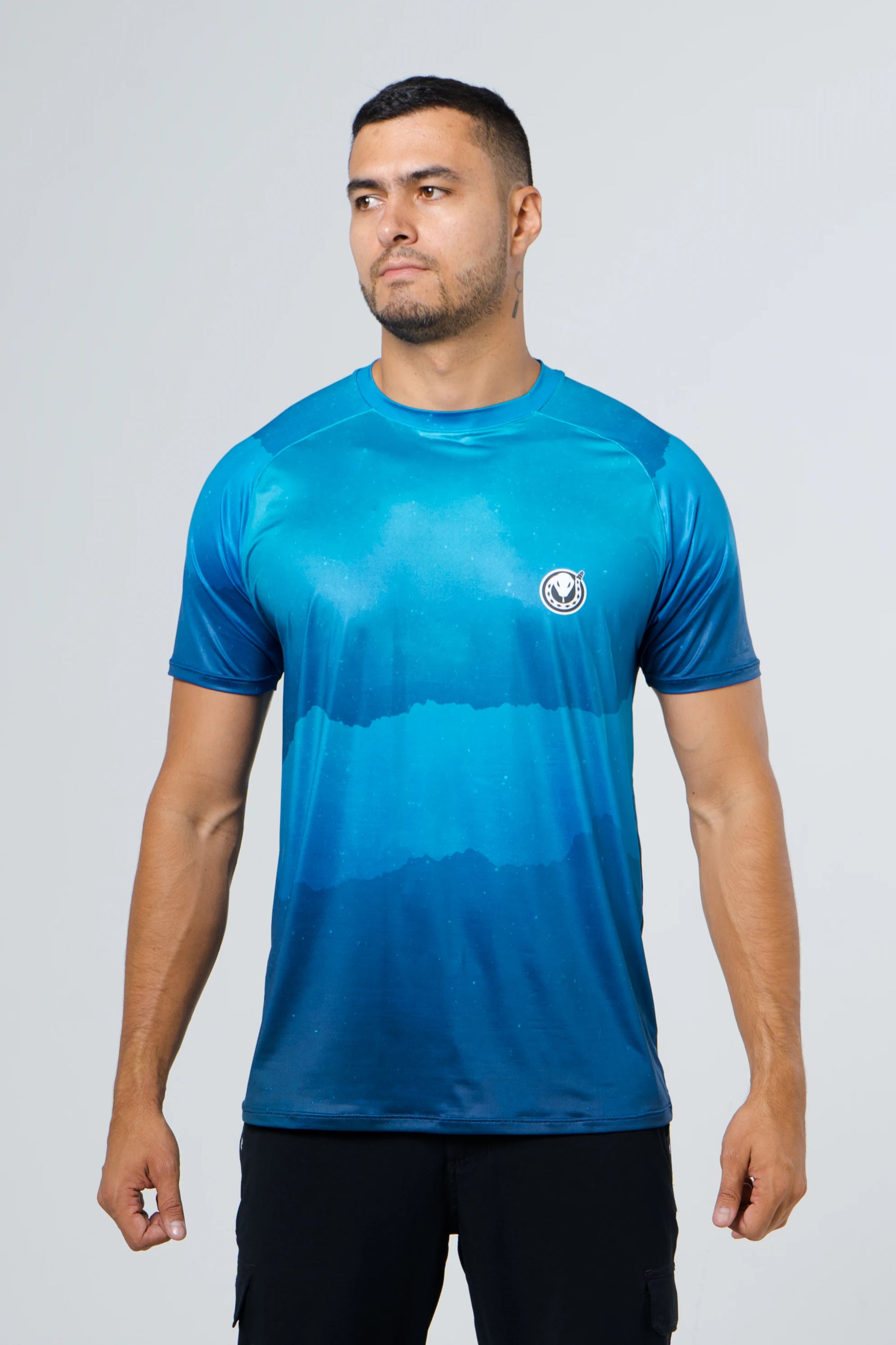 Camiseta en licra manga confort mixto atún marlín dorado