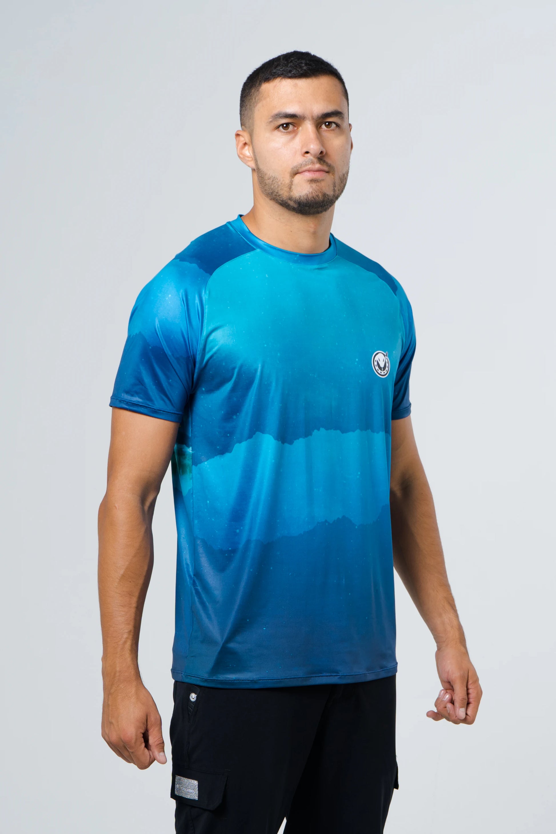 Camiseta en licra manga confort mixto atún marlín dorado