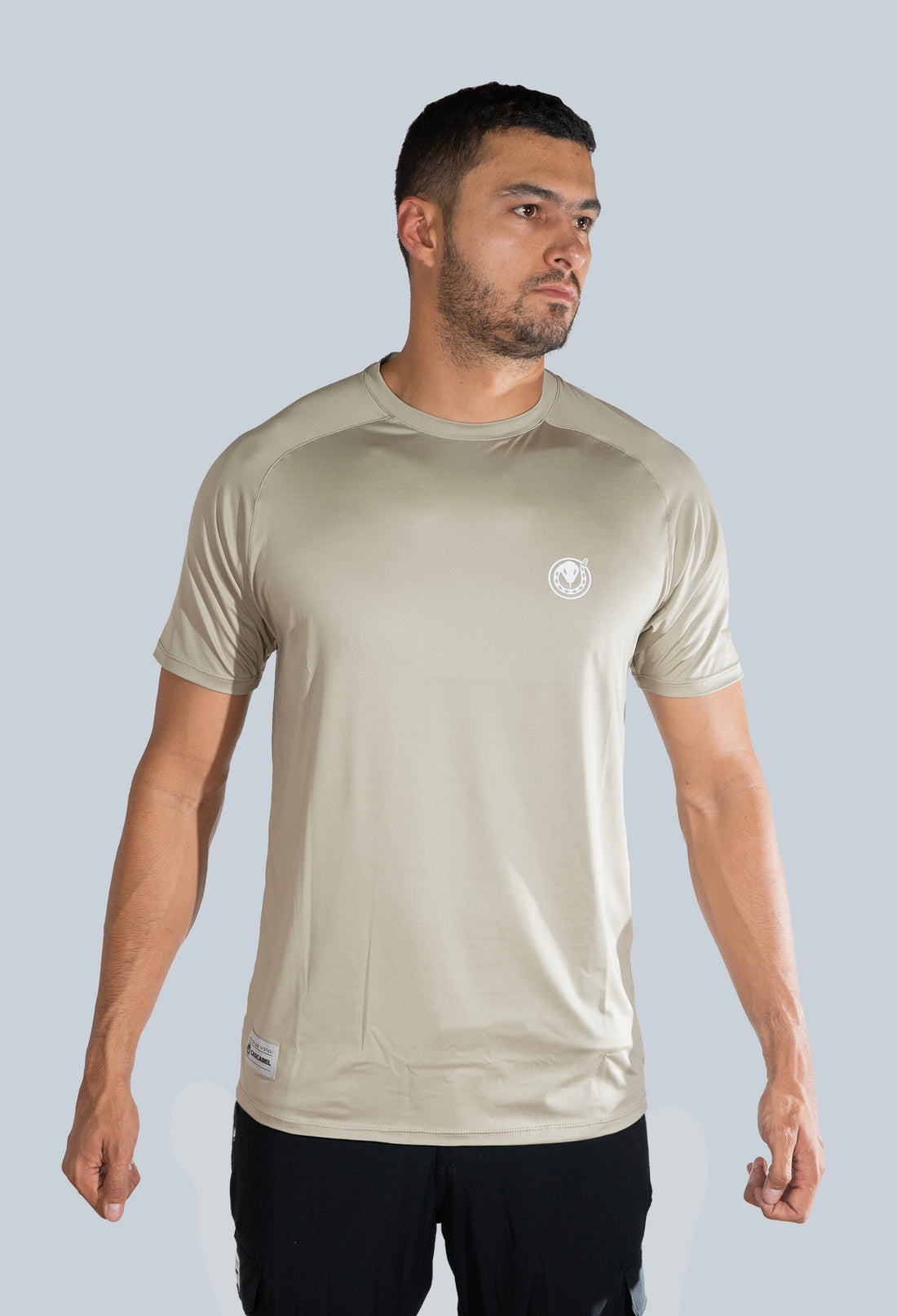 CAMISETA EN LICRA NUEVO BEIGE FONDO ENTERO 8085