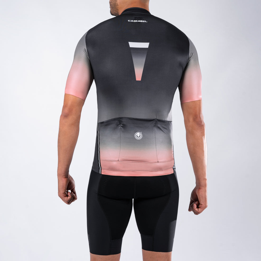 JERSEY DE CICLISMO HOMBRE DEGRADE NEGRO CORAL 9000