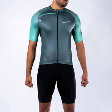 JERSEY DE CICLISMO HOMBRE DEGRADE VERDE JADE 9000