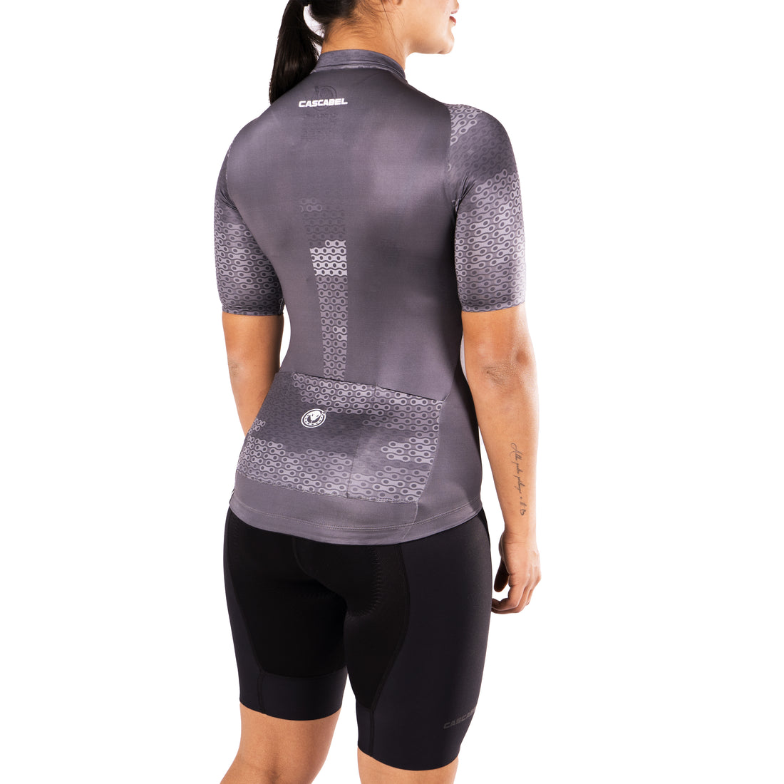 JERSEY DE CICLISMO DAMA CAMMO CADENA GRIS OSCURO 9001