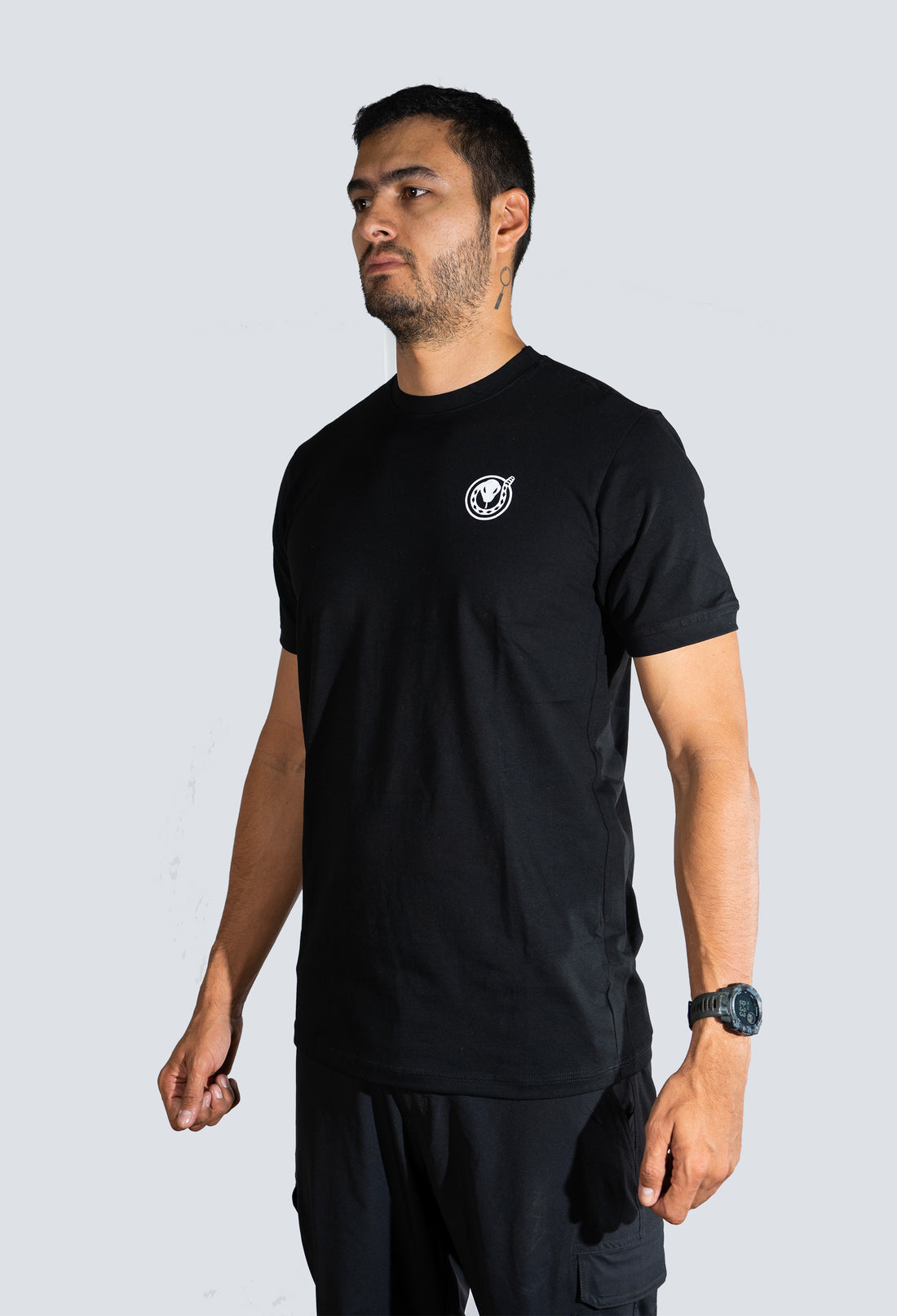 CAMISETA ALGODO PREMIUM NEGRO FONDO ENTERO 9500