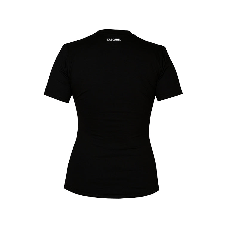 CAMISETA ALGODON PREMIUM DAMA NEGRO FONDO ENTERO 9501