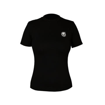 CAMISETA ALGODON PREMIUM DAMA NEGRO FONDO ENTERO 9501