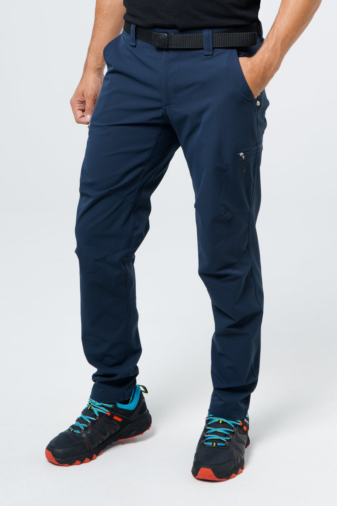 PANTALON TACTICO CON CIERRE BOLSILLOS HOMBRE AZUL NAVY FONDO ENTERO 9507