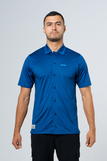 CAMISA EN LICRA MANGA CORTA AZUL NAVY 9506