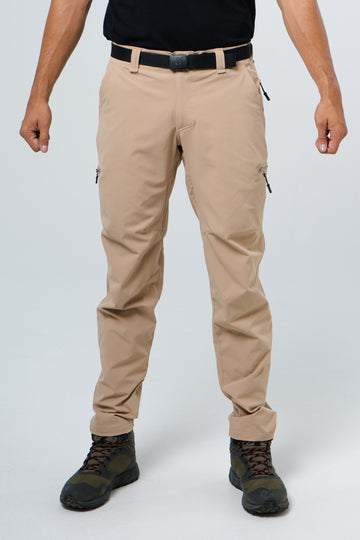 PANTALON TACTICO CON CIERRE BOLSILLOS HOMBRE CAMEL FONDO ENTERO 9507