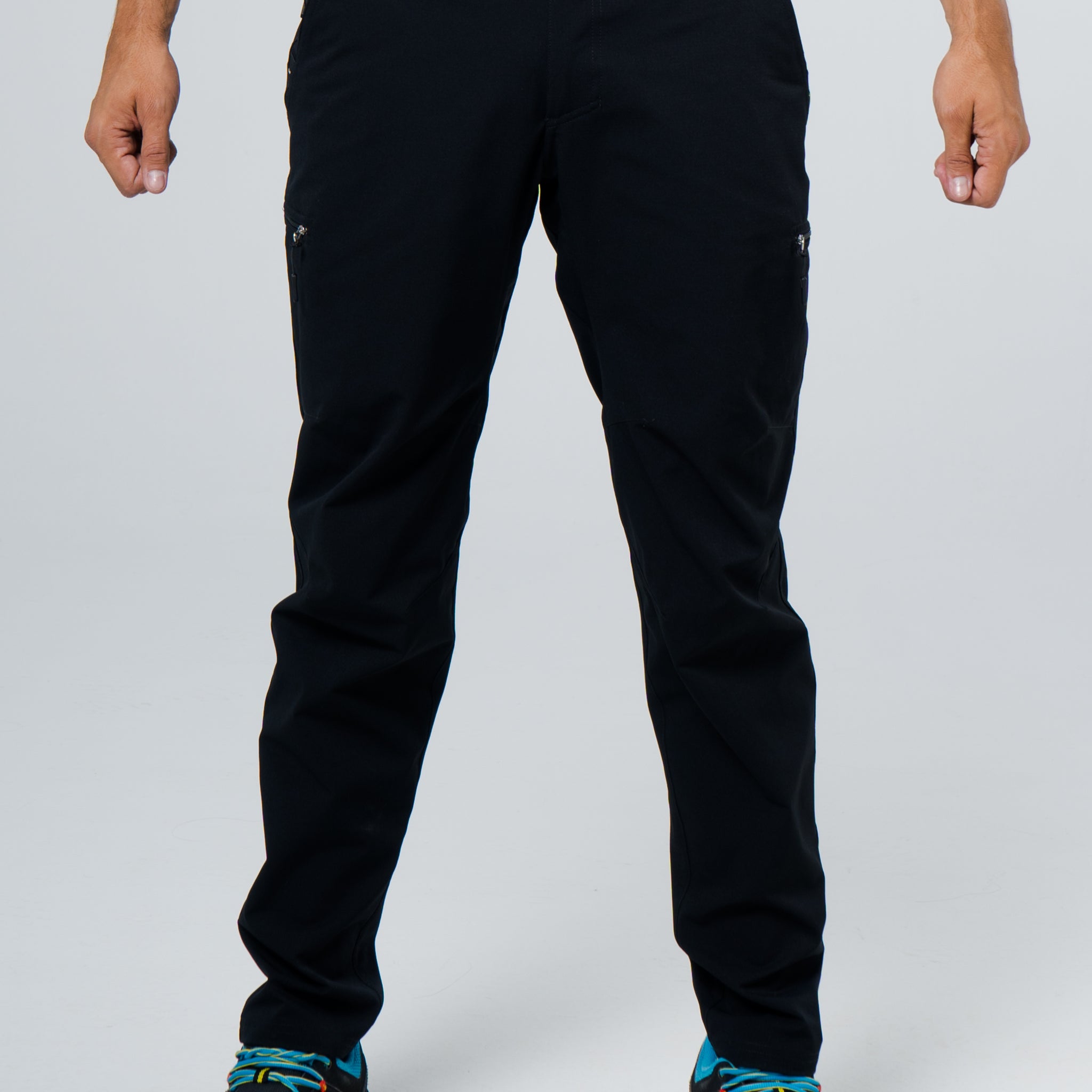 PANTALON TACTICO CON CIERRE BOLSILLOS HOMBRE NEGRO FONDO ENTERO 9507