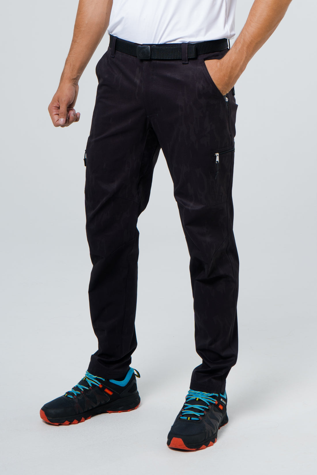PANTALON TACTICO CON CIERRE BOLSILLOS HOMBRE CAMMO BLACK TEX 9508