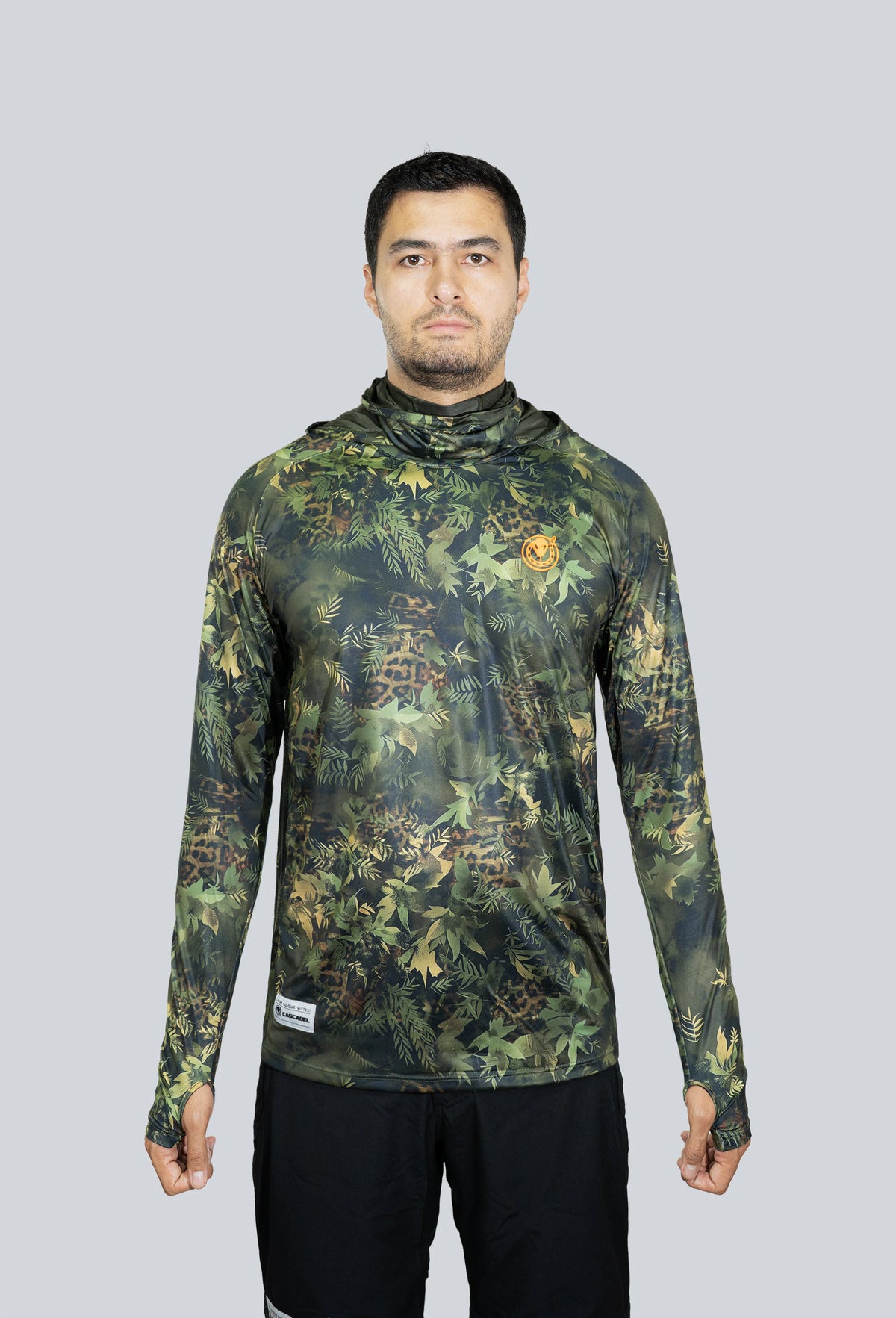 Jersey capucha suelta con máscara cammo arbóreo jaguar