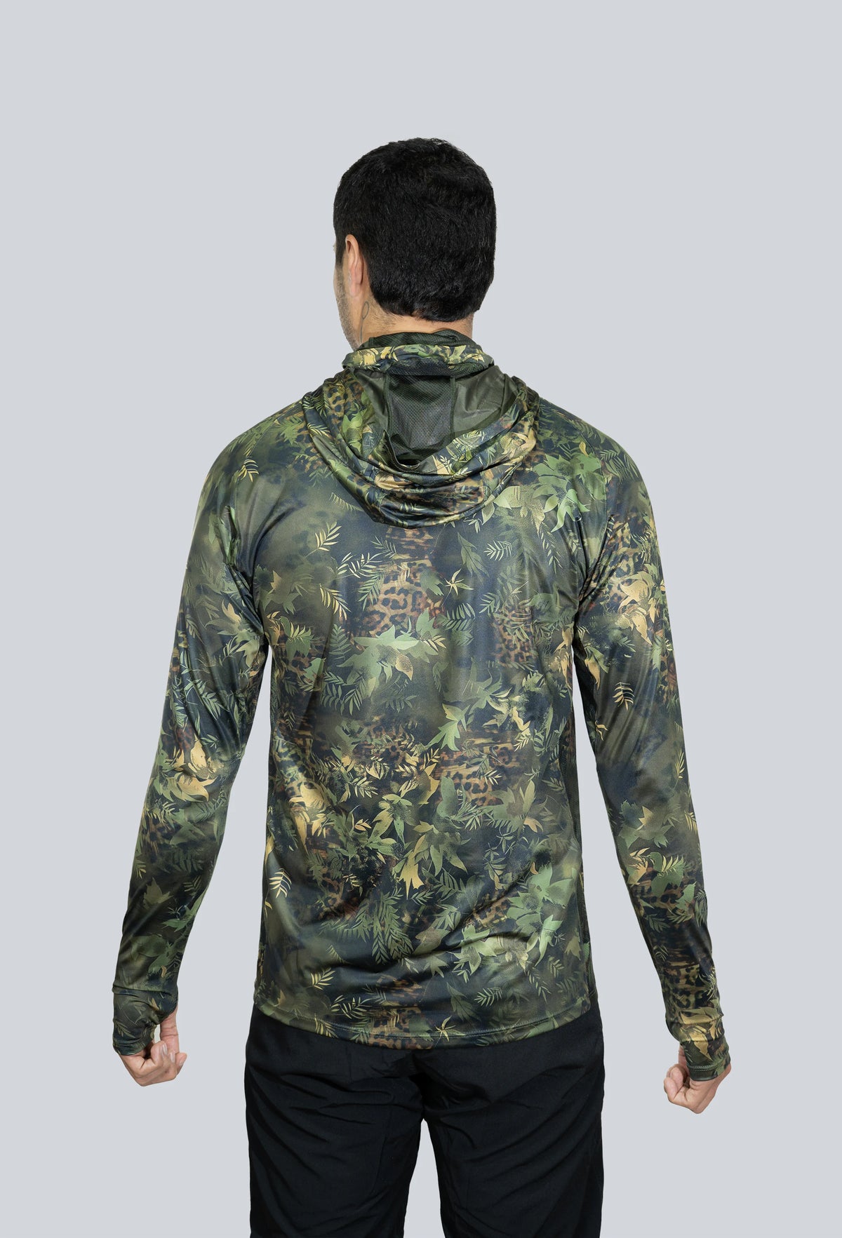 Jersey capucha suelta con máscara cammo arbóreo jaguar
