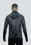 Jersey tecnico UV con proteccion facial integrada cammo militar black tex