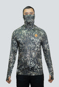 Jersey tecnico UV con proteccion facial integrada cammo pantanoso