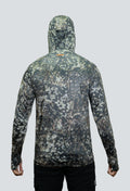 Jersey tecnico UV con proteccion facial integrada cammo pantanoso