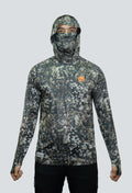Jersey tecnico UV con proteccion facial integrada cammo pantanoso
