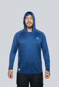 Jersey capucha amplia azul navy superior fondo entero