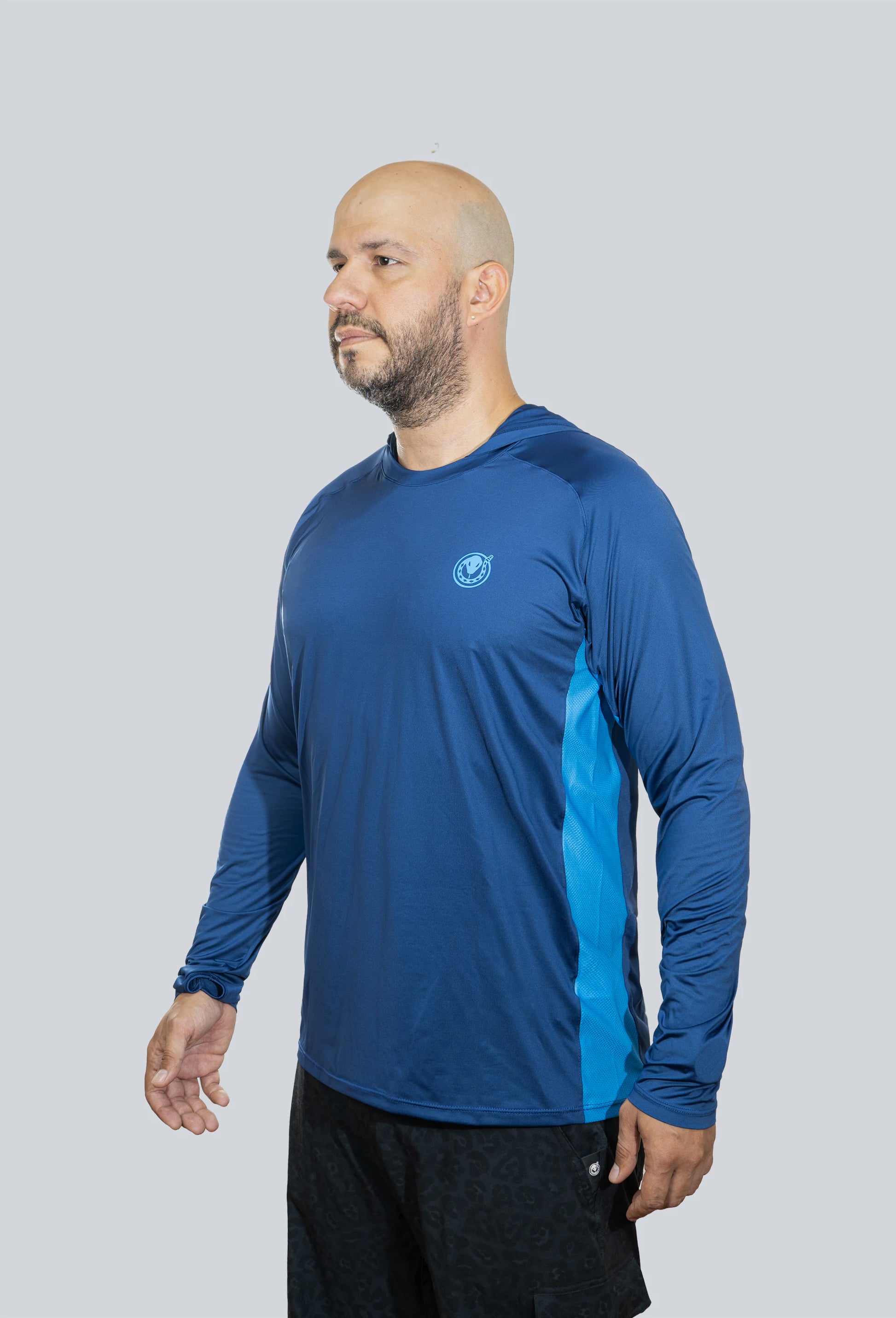 Jersey capucha amplia azul navy superior fondo entero