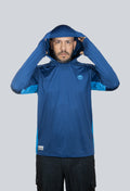 Jersey capucha amplia azul navy superior fondo entero