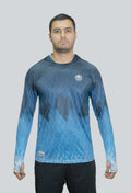 Jersey capucha amplia bass USA escama azul