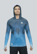 Jersey capucha amplia bass USA escama azul