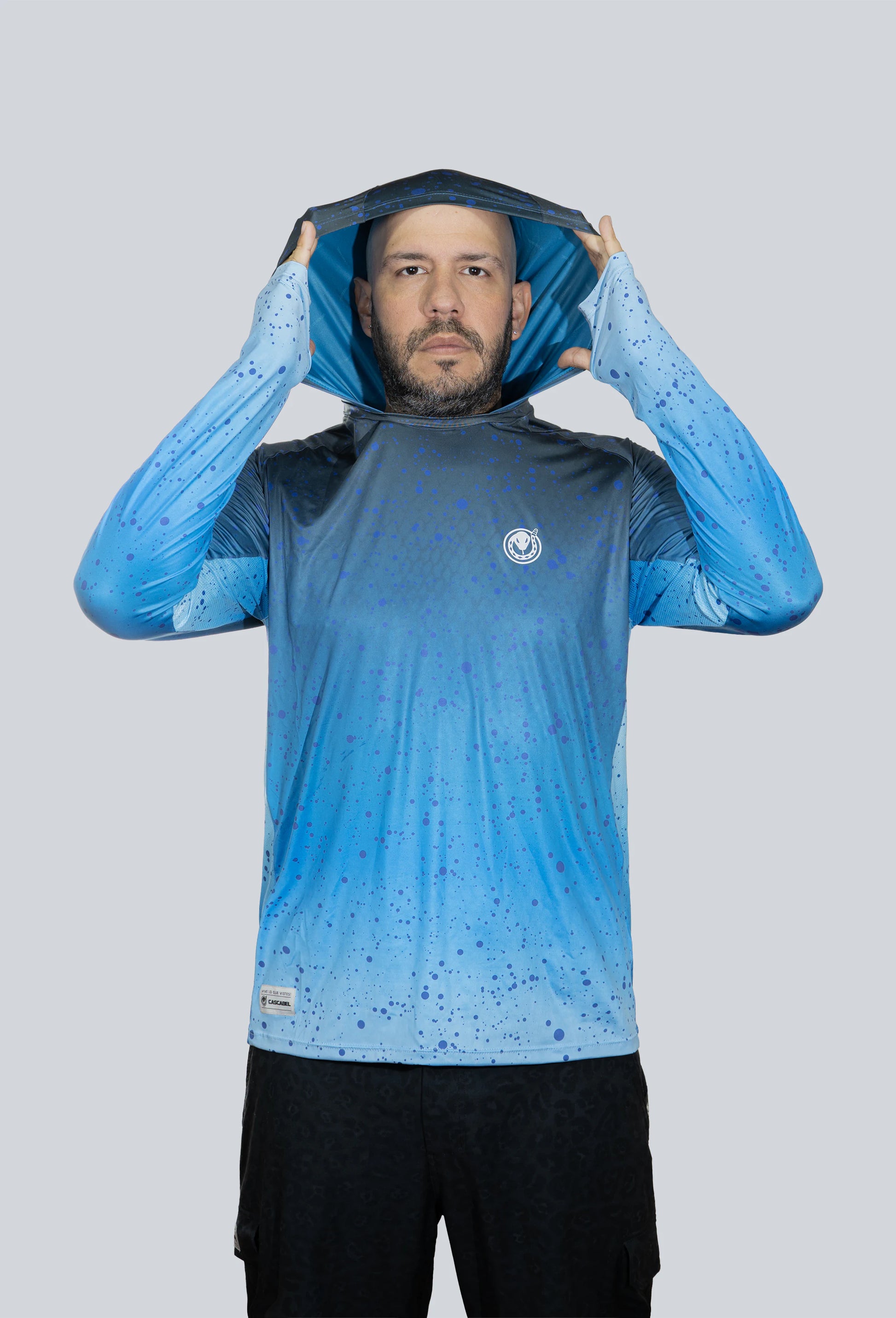 Jersey capucha amplia mahi azul