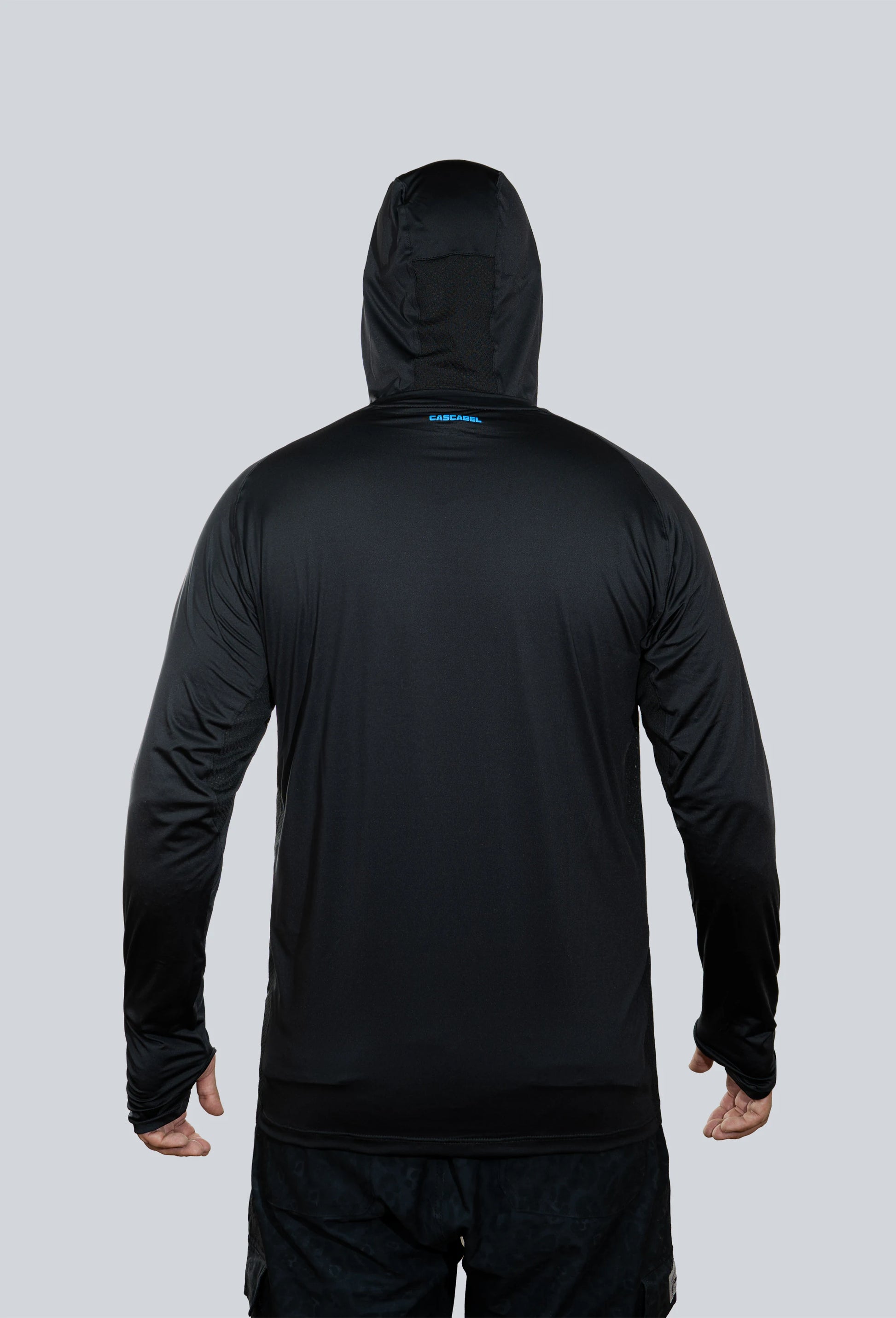 Jersey capucha amplia negro fondo entero
