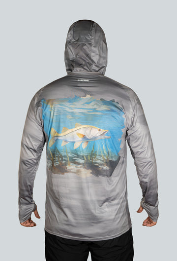 JERSEY CAPUCHA AMPLIA ROBALO ALGAS FONDO GRIS 9515