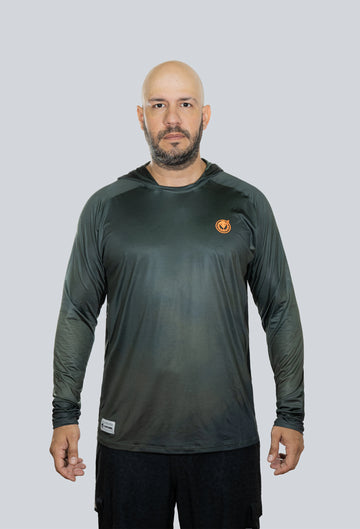 Jersey capucha amplia traira señuelo rana verde oscuro
