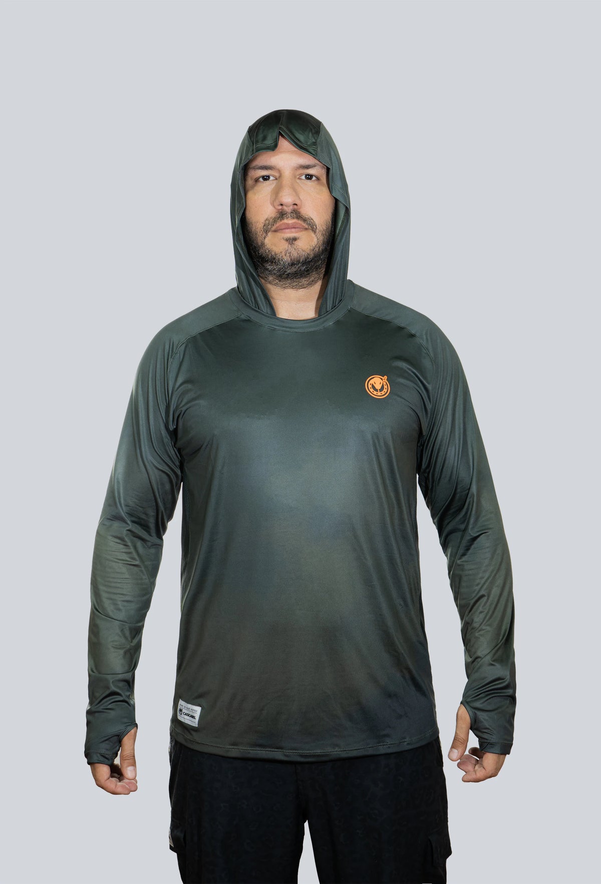 Jersey capucha amplia traira señuelo rana verde oscuro
