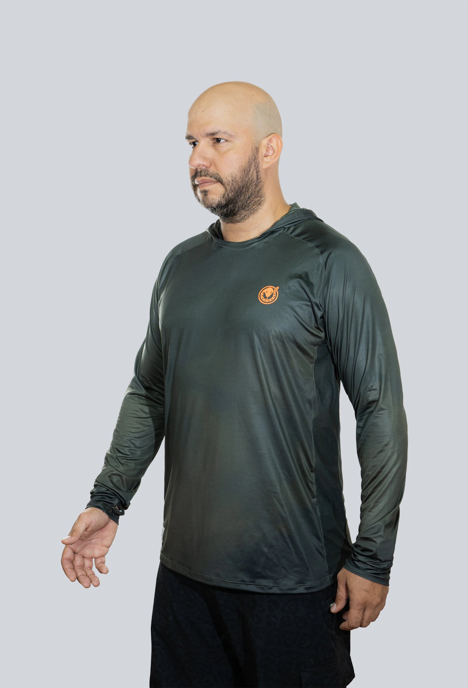 Jersey capucha amplia traira señuelo rana verde oscuro