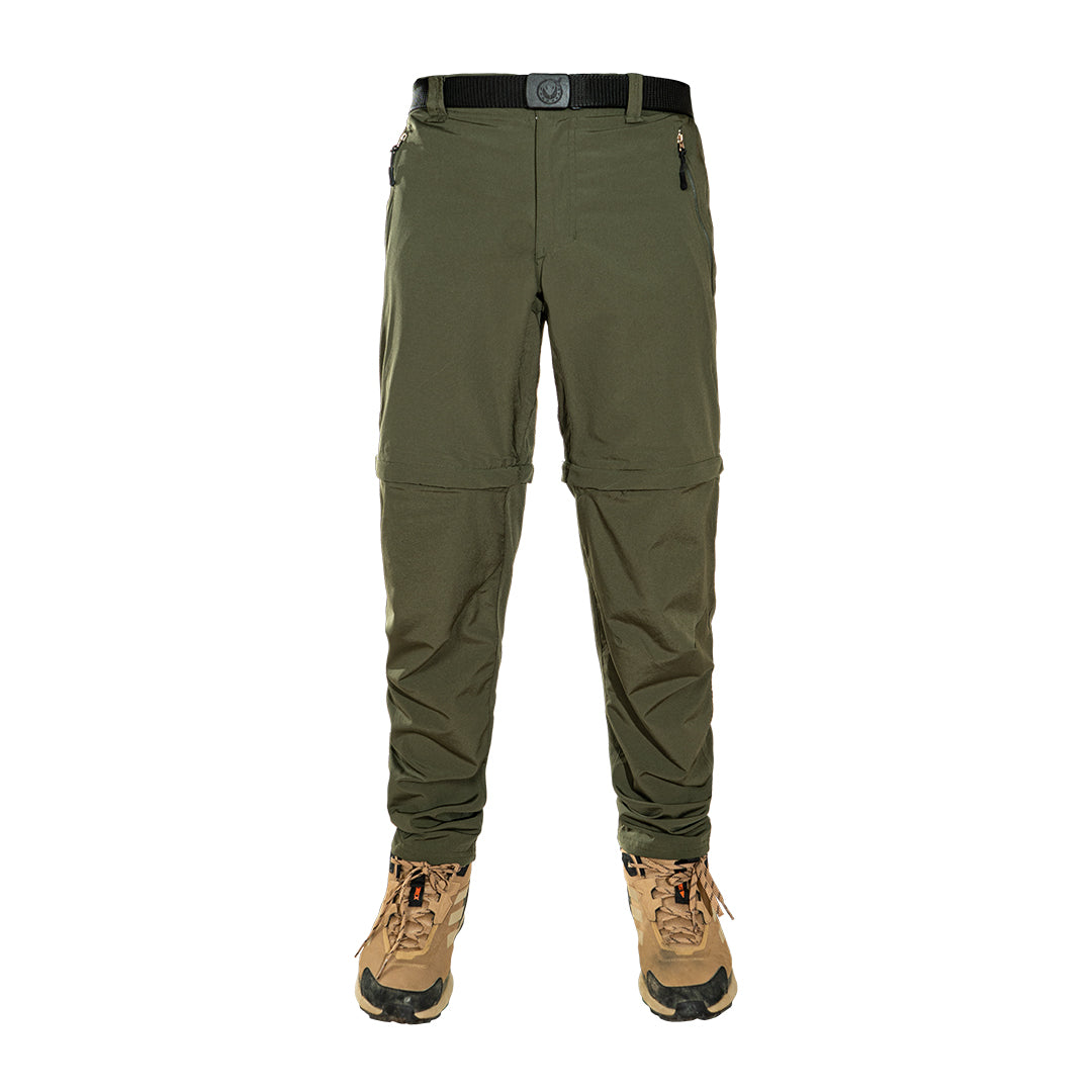 Pantalón convertible outdoor verde militar fondo entero