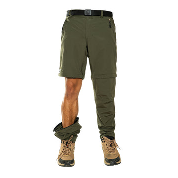 Pantalón convertible outdoor verde militar fondo entero