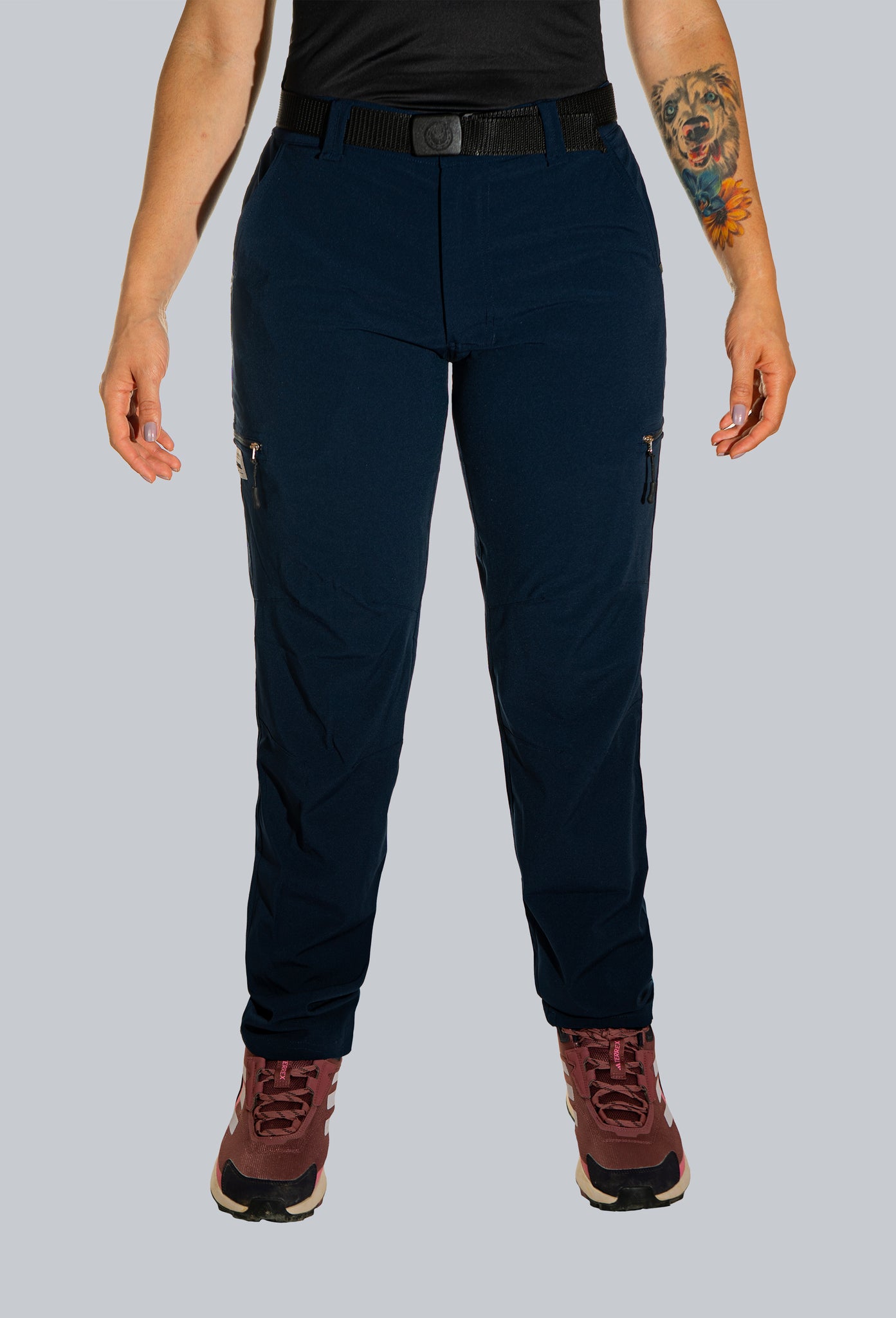 PANTALÓN LICRADO AZUL NAVY INFERIOR FONDO ENTERO MUJER 9518